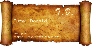 Turay Donald névjegykártya